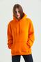 Unisex 100% Cotton Oversize Orange Hooded Sweatshirt - 6