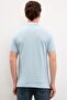 Men's Light Indigo Polo Neck T-shirt - 3