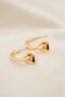 Women's Heart Detailed Hoop Model Earrings - 2