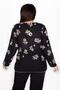 Women's Black Şile Cloth Long Sleeve Blouse - 3