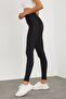 Women's Black Waist-Sculpting Shiny Disco Leggings - 5