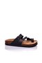 Genuine Leather Black Women's Slippers - 3