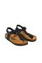 Genuine Leather Navy Blue Women's Sandals - 3
