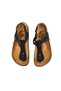 Genuine Leather Navy Blue Women's Sandals - 6
