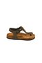 Genuine Leather Navy Blue Women's Sandals - 7
