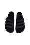 Genuine Leather Black Furry Slippers - 2