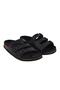 Genuine Leather Black Furry Slippers - 3