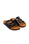 Genuine Leather Black Women's Slippers - 5