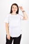 Women's White Şile Cloth Short Sleeve Lace Collar Blouse