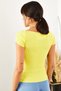 Women's Yellow Collar Detailed Knitwear Blouse BLZ-19001348 - 6