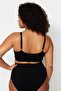 Siyah Askılı Seamless/Dikişsiz Balensiz Kapsız Esnek Bralette Örme Büyük Beden Sütyen TBBSS23CW00001 - 5