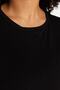 Siyah Regular Fit Basic Bisiklet Yaka %100 Pamuk Örme Büyük Beden T-Shirt TBBSS22TS0733 - 3