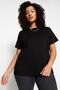 Siyah Regular Fit Basic Bisiklet Yaka %100 Pamuk Örme Büyük Beden T-Shirt TBBSS22TS0733 - 5