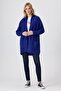 Carley Women's U. Sleeve Hood. Cardigan Cobalt Blue