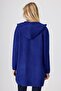 Carley Women's U. Sleeve Hood. Cardigan Cobalt Blue - 2