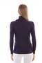 Women's Purple Corded Knitwear Turtleneck Sweater 100% Cotton Knitwear - 4