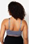Gri Askılı Seamless/Dikişsiz Balensiz Kapsız Esnek Bralette Örme Büyük Beden Sütyen TBBSS23CW00001 - 7