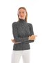 Women's Marbled Smoked Corduroy Knitwear Turtleneck Fisherman Sweater 100% Cotton Knitwear - 7