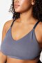 Gri Askılı Seamless/Dikişsiz Balensiz Kapsız Esnek Bralette Örme Büyük Beden Sütyen TBBSS23CW00001 - 4