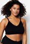Siyah Askılı Seamless/Dikişsiz Balensiz Kapsız Esnek Bralette Örme Büyük Beden Sütyen TBBSS23CW00001 - 3