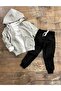 Children's 3-Piece Gray Bottom-Top Tracksuit Set