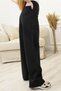 High Waist Wide Leg Jeans Black Palazzo Jeans - 2