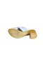 PC-7108 Genuine Leather Heeled White Women's Slippers - 4