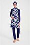 Patterned Licra Fabric Hijab Swimsuit - 2
