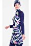Patterned Licra Fabric Hijab Swimsuit - 3