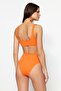 Pomegranate Flower Bralet High Waist High Leg Regular Bikini Set TBESS22BT0010 - 5