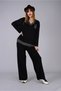Loose Woven Wide Leg Knitwear Trousers