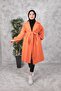 Belted Women's Hijab Coat with Gathered Sleeves - 3