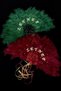 Burgundy Bridal Fan, Bachelorette Party, Bride to Be, Bridesmaid, Henna Night, Wooden Feather Fan - 3