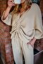Luken Muslin Women's Top and Bottom Set Beige - 3