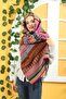 Tasseled Boucle Shawl Spring Winter Autumn Multicolor Shawl Scarf For Shoulder And Neck