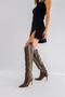 Alicante Above Knee Brown 8 cm Women's Boots, Heeled Boots - 3