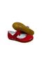 350 Girl's Red Patent Leather Bow and Velcro Ballerinas - 5