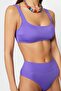 Mor Kaplı Klora&Suya Dayanıklı Uzun Ömür LYCRA®XTRALIFE Yüksek Bel Bikini Takımı TBESS22BT0010 - 6