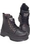 Black Girl's Zippered Waterproof Orthopedic Sole Boots - 2