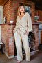 Luken Muslin Women's Top and Bottom Set Beige