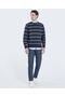 Men's Knitted Roundneck C.W.Wool Sweater - 4