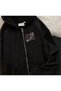 Uny Butik Y2K Los Angeles Unisex Black Zip-Up Cardigan - 3