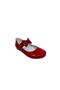 350 Girl's Red Patent Leather Bow and Velcro Ballerinas - 4