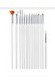 Acrylic Paint, Gouache Painting Brush Set (15 Pieces) White