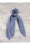 Blue Color Satin Scarf Bagel Buckle - Scarf Buckle
