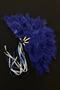 Navy Blue Bridal Fan, Wooden Feather Henna Fan, Bridesmaid Circumcision Fan, Large Size Fan 60*35