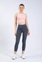 Partly Women's Gray Pocketed High Waist, Firming Yoga Tights 21" - 2