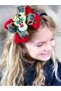 New Year's New Year's Luxury Glittery Reindeer Decorated Plaid Velvet Bow Deer Crown Women's Children's Crown - 2