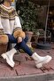 Kyla Women's Beige Genuine Leather Boots