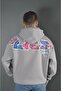 Real Baskılı Kapüşonlu Sweat - 5